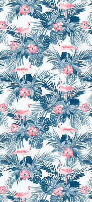Rollo lichtundurchlässig mit tropischem Pflanzen- und Flamingo-Motiv