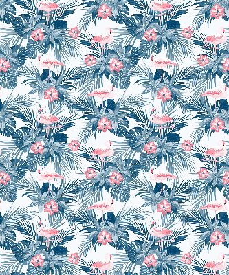 Rollo lichtundurchlässig mit tropischem Pflanzen- und Flamingo-Motiv