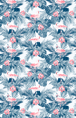 Rollo lichtundurchlässig mit tropischem Pflanzen- und Flamingo-Motiv