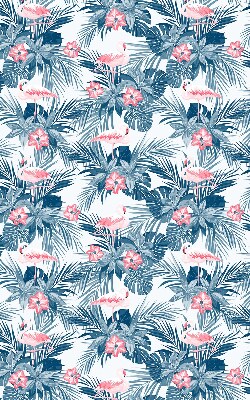 Rollo lichtundurchlässig mit tropischem Pflanzen- und Flamingo-Motiv