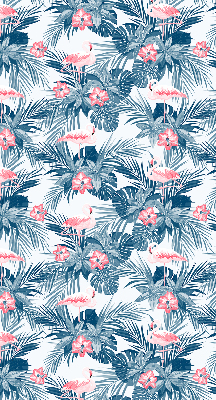Rollo lichtundurchlässig mit tropischem Pflanzen- und Flamingo-Motiv