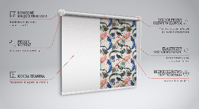 Fenster Rollo mit buntem Pfauenmuster