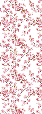 Verdunkelungsrollo in Rosa mit Lilienmotiv