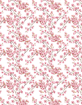 Verdunkelungsrollo in Rosa mit Lilienmotiv