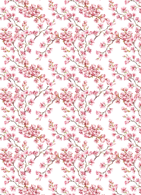 Verdunkelungsrollo in Rosa mit Lilienmotiv