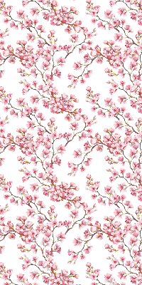 Verdunkelungsrollo in Rosa mit Lilienmotiv