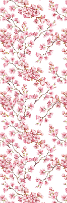 Verdunkelungsrollo in Rosa mit Lilienmotiv