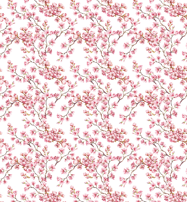 Verdunkelungsrollo in Rosa mit Lilienmotiv