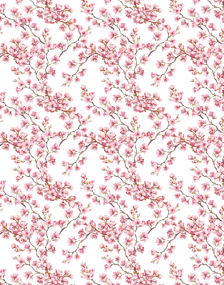 Verdunkelungsrollo in Rosa mit Lilienmotiv