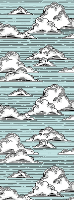 Rollo lichtundurchlässig mit Wolkenmuster