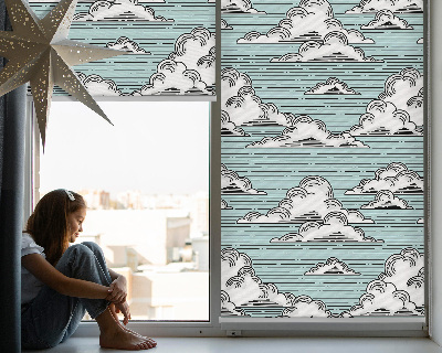 Rollo lichtundurchlässig mit Wolkenmuster