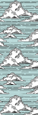 Rollo lichtundurchlässig mit Wolkenmuster