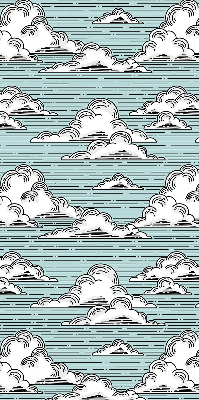 Rollo lichtundurchlässig mit Wolkenmuster