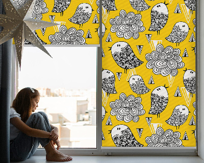 Rollo lichtundurchlässig mit Motiv Vögel