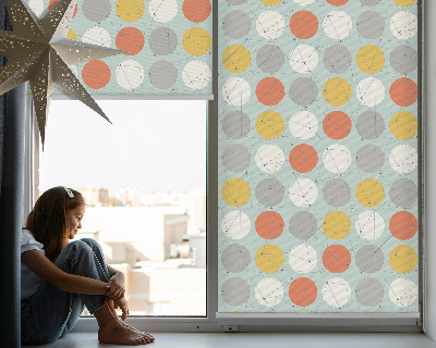 Rollo lichtundurchlässig mit einem Muster aus durch Linien verbundenen Punkten