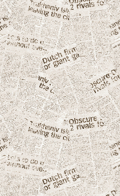 Rollo lichtundurchlässig mit Zeitungsdruckmuster