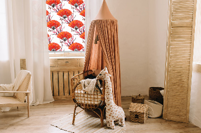 Fenster Rollo in Rot für Fans