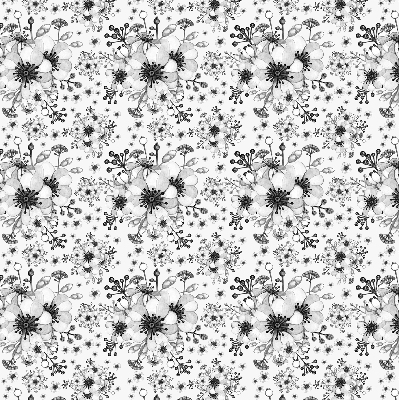 Fenster Rollo mit floralem gezeichneten Motiv