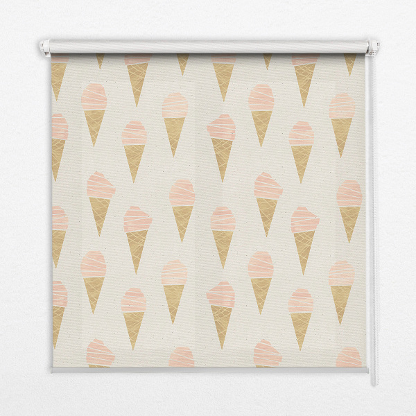 Rollo lichtundurchlässig mit Eiscreme-Motiv