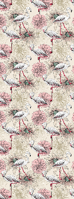 Verdunkelungsrollo mit weißem Flamingo-Motiv