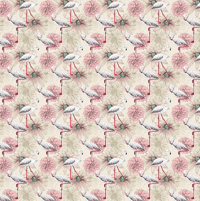 Verdunkelungsrollo mit weißem Flamingo-Motiv