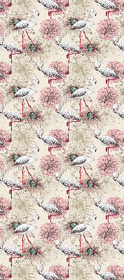 Verdunkelungsrollo mit weißem Flamingo-Motiv