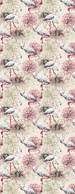 Verdunkelungsrollo mit weißem Flamingo-Motiv