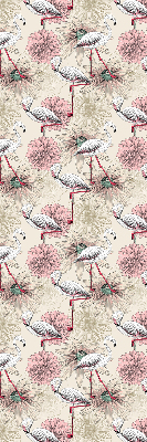 Verdunkelungsrollo mit weißem Flamingo-Motiv