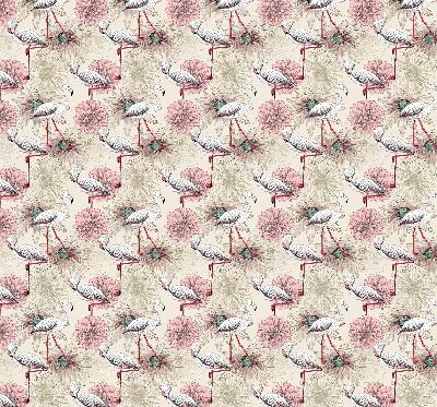 Verdunkelungsrollo mit weißem Flamingo-Motiv