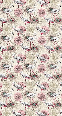Verdunkelungsrollo mit weißem Flamingo-Motiv