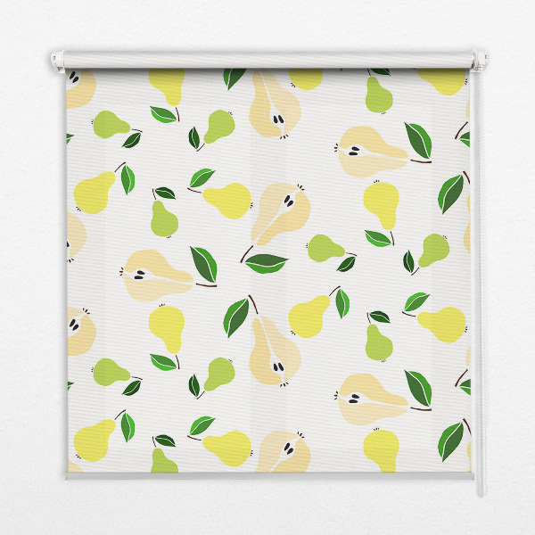 Rollo lichtundurchlässig mit Birnen-Motiv