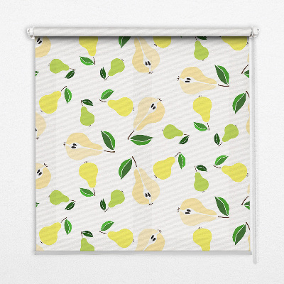 Rollo lichtundurchlässig mit Birnen-Motiv