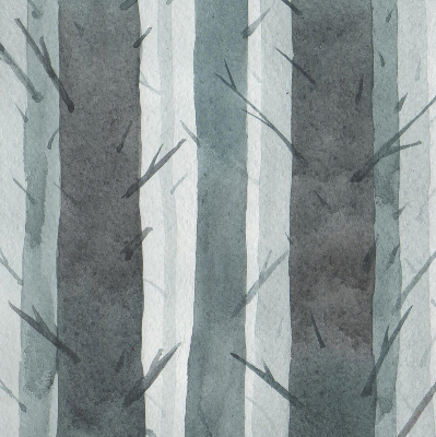 Fenster Rollo mit Baum-Motiv