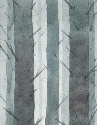 Fenster Rollo mit Baum-Motiv