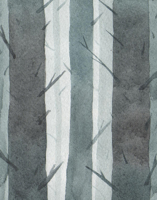 Fenster Rollo mit Baum-Motiv