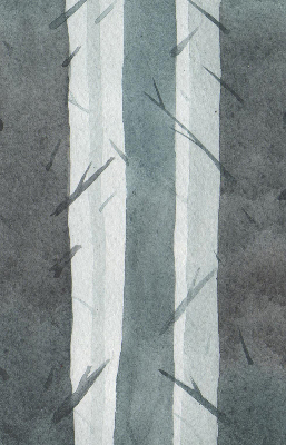 Fenster Rollo mit Baum-Motiv