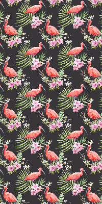 Rollo lichtundurchlässig mit Flamingos und Pflanzenmotiv