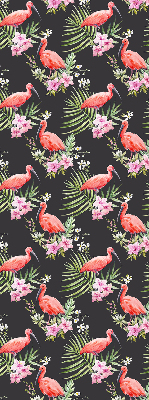 Rollo lichtundurchlässig mit Flamingos und Pflanzenmotiv