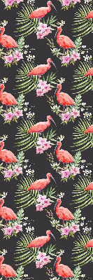 Rollo lichtundurchlässig mit Flamingos und Pflanzenmotiv