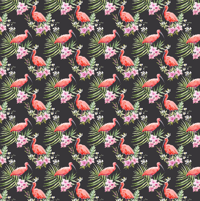 Rollo lichtundurchlässig mit Flamingos und Pflanzenmotiv