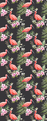Rollo lichtundurchlässig mit Flamingos und Pflanzenmotiv