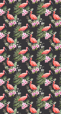 Rollo lichtundurchlässig mit Flamingos und Pflanzenmotiv