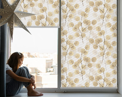 Fenster Rollo mit gelbem Zweigmuster
