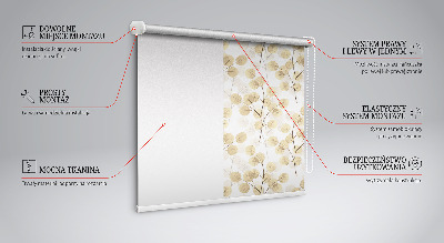 Fenster Rollo mit gelbem Zweigmuster