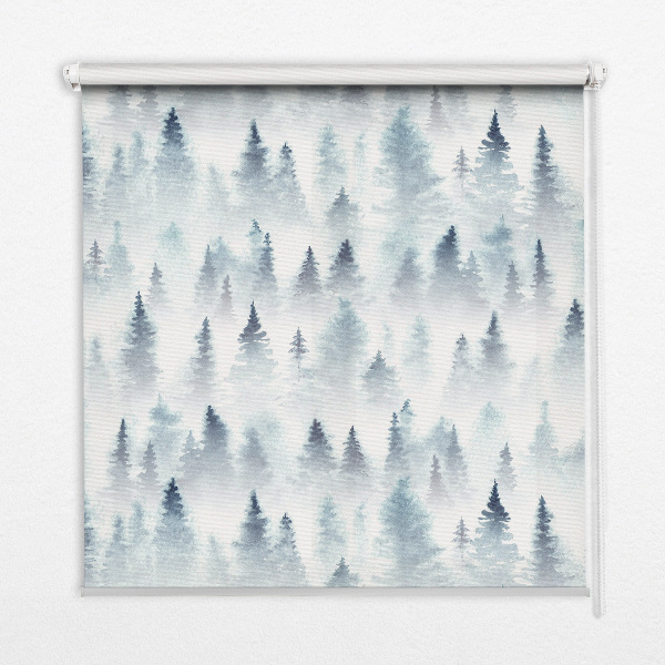 Rollo lichtundurchlässig mit Motiv „Wald im Nebel“