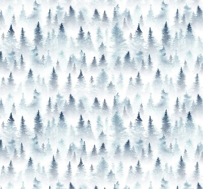 Rollo lichtundurchlässig mit Motiv „Wald im Nebel“