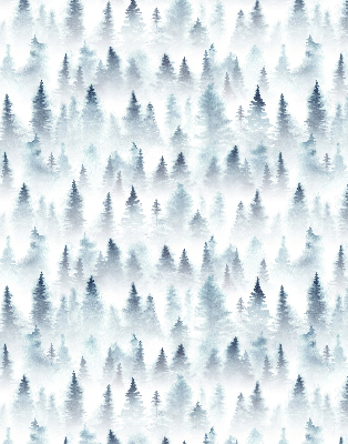 Rollo lichtundurchlässig mit Motiv „Wald im Nebel“
