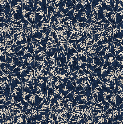 Rollo lichtundurchlässig mit Blumenmuster