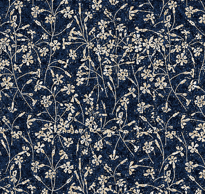 Rollo lichtundurchlässig mit Blumenmuster