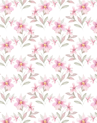 Verdunkelungsrollo mit rosa Blütenmuster